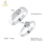 CLARA Pure 925 Sterling Silver Spade Adjustable Couple Band, Promise Rings for Lovers