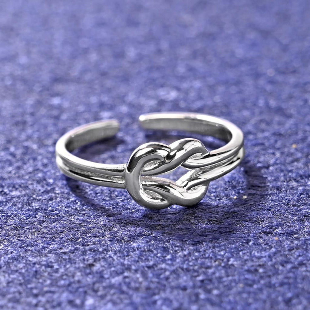 CLARA Pure 925 Sterling Silver Knot Finger Ring 
