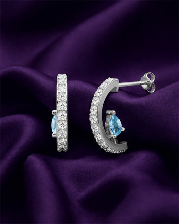 Silver Paola Hoop Earrings