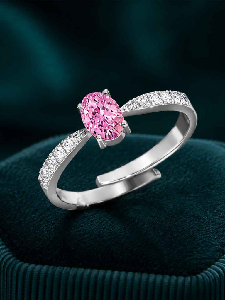 Silver Cascais Solitaire Ring