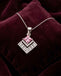 Silver Rosabella Pink Pendant with Chain