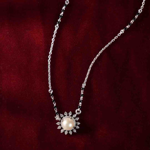 Silver Naisha Pearl Mangalsutra