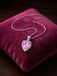 Silver Cimone Pink Heart Pendant with Chain