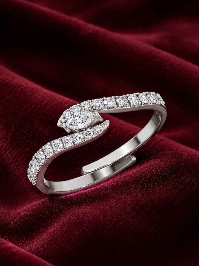 Silver Bruges Crossover Ring