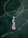 Silver Nico Pink Pendant with Chain
