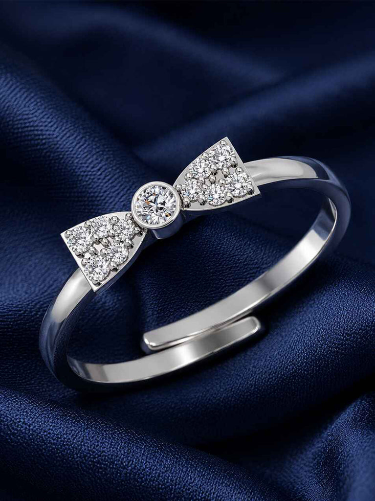 Silver Parma Bow Tie Ring