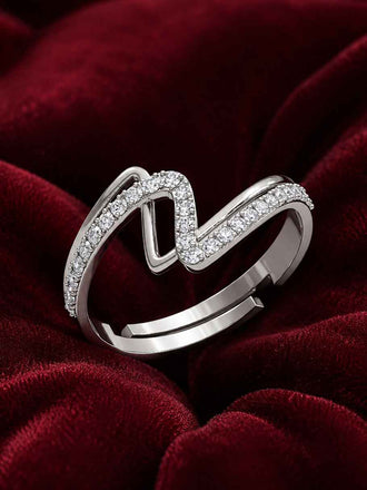 Silver Genoa Wave Ring