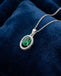 Silver Chiara Green Pendant with Chain