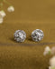 Silver Hemisphere Stud Earrings