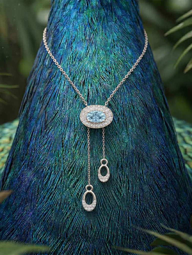 Silver Via Pendant with Chain