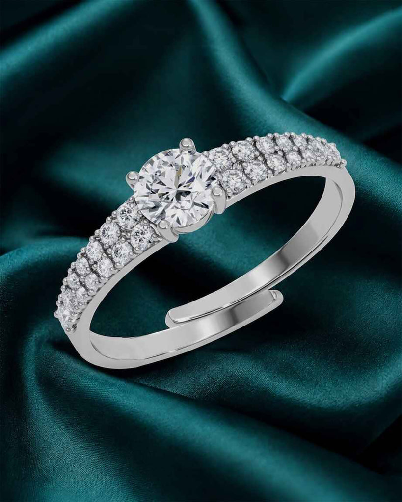 Silver Florence Solitaire Ring