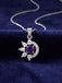 Silver Capri Purple Pendant with Chain