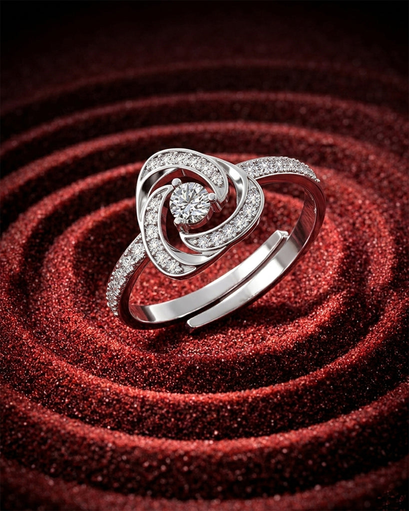 Silver Bianca Solitaire Finger Ring