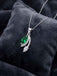 Silver Cosima Green Pendant with Chain