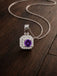 Silver Sienna Purple Pendant with Chain