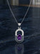 Silver Asti Purple Pendant with Chain