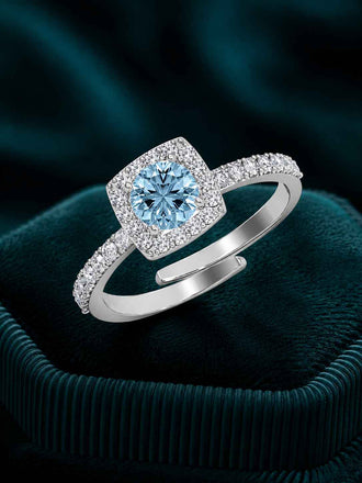 Silver Aegean Halo Ring
