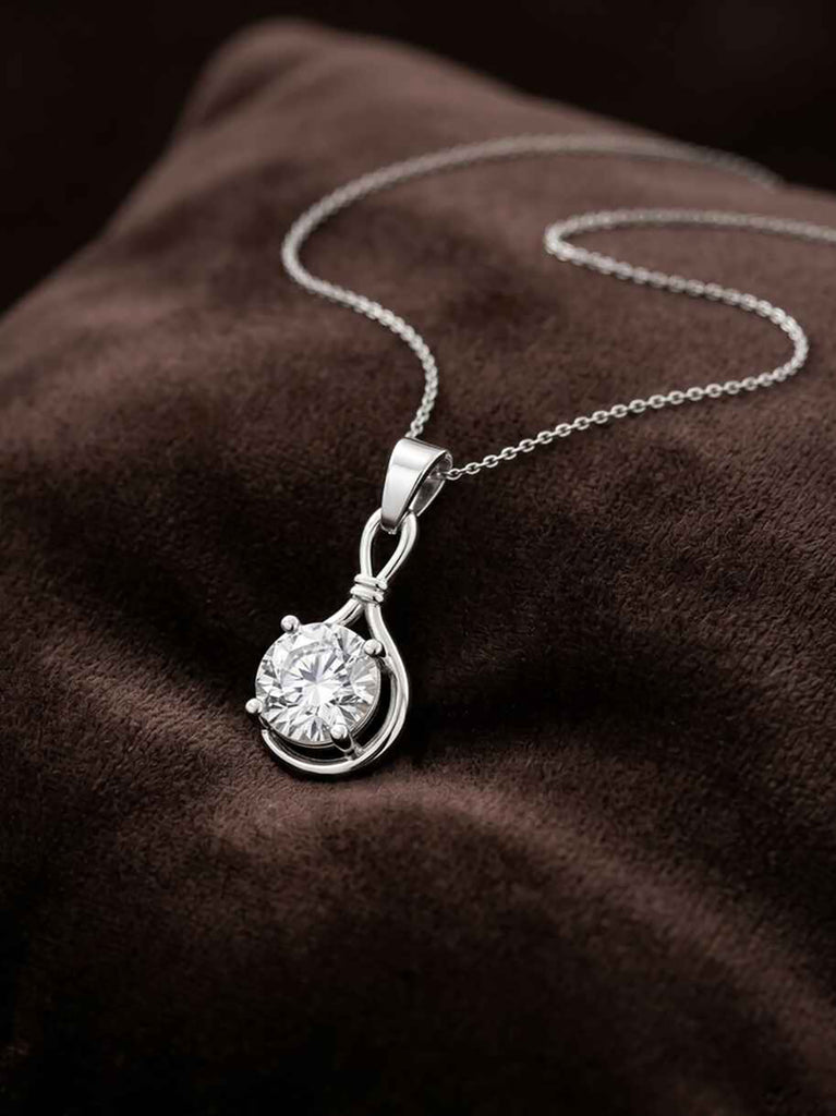 Silver Nella Pendant with Chain