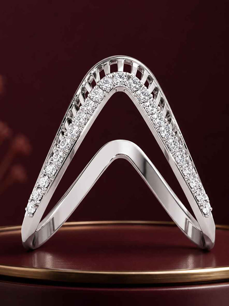 Silver Vanki V Ring