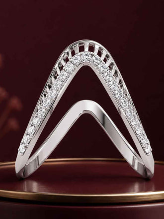 Silver Vanki V Ring
