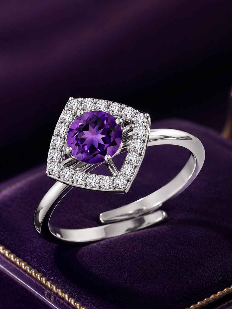 Silver Seville Purple Ring