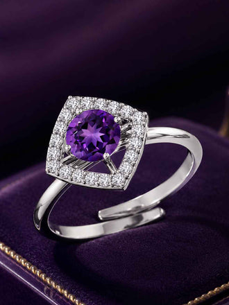 Silver Seville Purple Ring