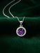Silver Romina Purple Pendant with Chain