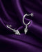 Silver Gaia Hoop Drop Earrings