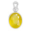 Certified Yellow Sapphire Pukhraj Silver Pendant 6.5cts or 7.25ratti