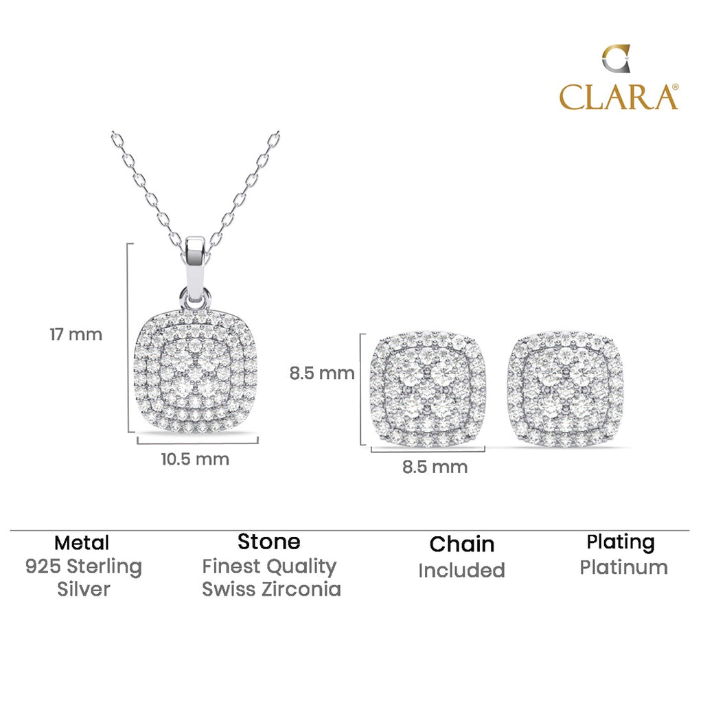 Silver Queen of Diamonds Jewellery Set