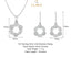 CLARA 925 Sterling Silver Alma Pendant Earring Chain Jewellery Set 