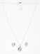 CLARA 925 Sterling Silver Rosa Pendant Earring Chain Jewellery Set 