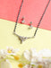 CLARA 925 Sterling Silver Alice Mangalsutra Tanmaniya Pendant Earring Jewellery Set with Chain Gift for Women and Girls