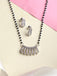 CLARA 925 Sterling Silver Ayla Mangalsutra Tanmaniya Pendant Earring Jewellery Set with Chain Gift for Women and Girls