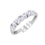 CLARA Pure 925 Sterling Silver Petite Finger Ring with Adjustable Band 