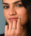 CLARA Pure 925 Sterling Silver Knotted Heart Finger Ring 