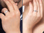CLARA Pure 925 Sterling Silver Wave Adjustable Couple Band, Promise Rings for Lovers