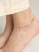 CLARA 925 Sterling Silver Butterfly Anklet Payal ( Single ) Adjustable Chain, Rose Gold Plated Gift for Women and Girls