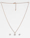 CLARA 925 Sterling Silver Heart Solitaire Pendant Earring Chain Jewellery Set 