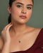 Silver Oriana Green Pendant with Chain