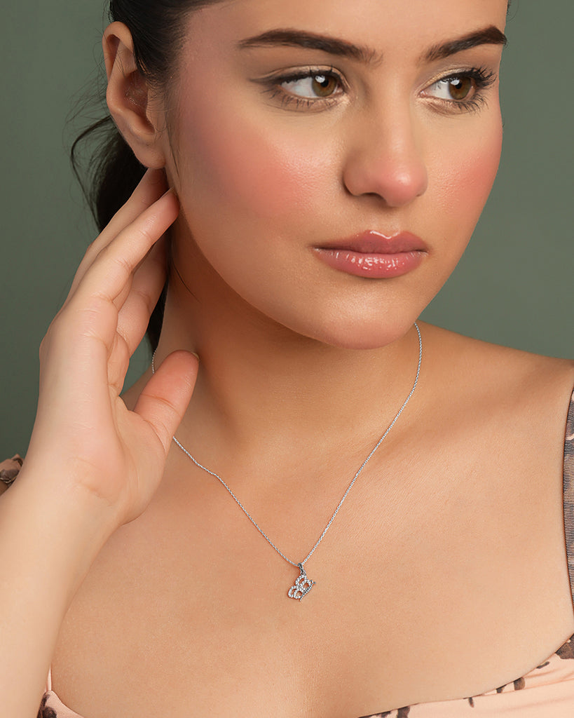 Silver Milania Butterfly Pendant with Chain