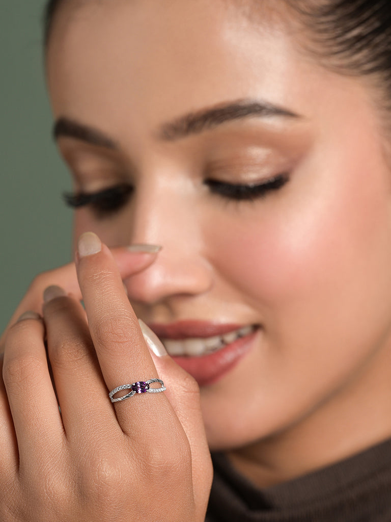 Silver Granada Infinity Ring