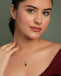 Silver Ginevra Green Pendant with Chain