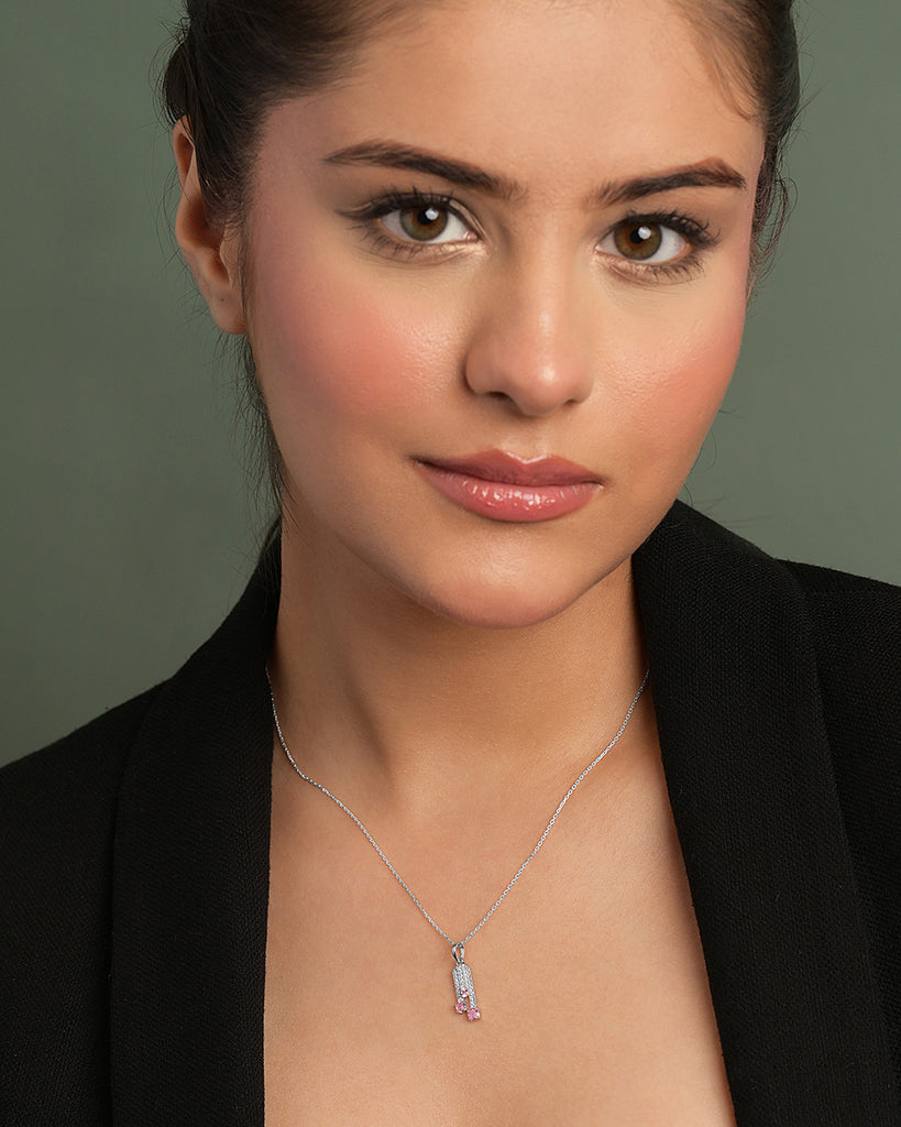 Silver Giada Pendant with Chain