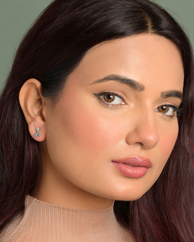 Silver Fina Stud Earrings
