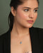Silver Amata Sky Blue Heart Pendant with Chain