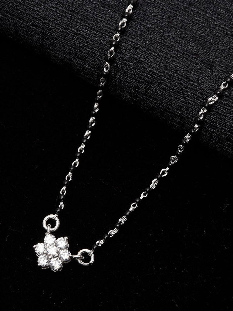 CLARA 925 Sterling Silver Rhodium Plated Star Pendant Earring Necklace Set with Chain Gift for Women and Girls