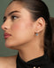 Silver Olesya Heart Drop Earrings