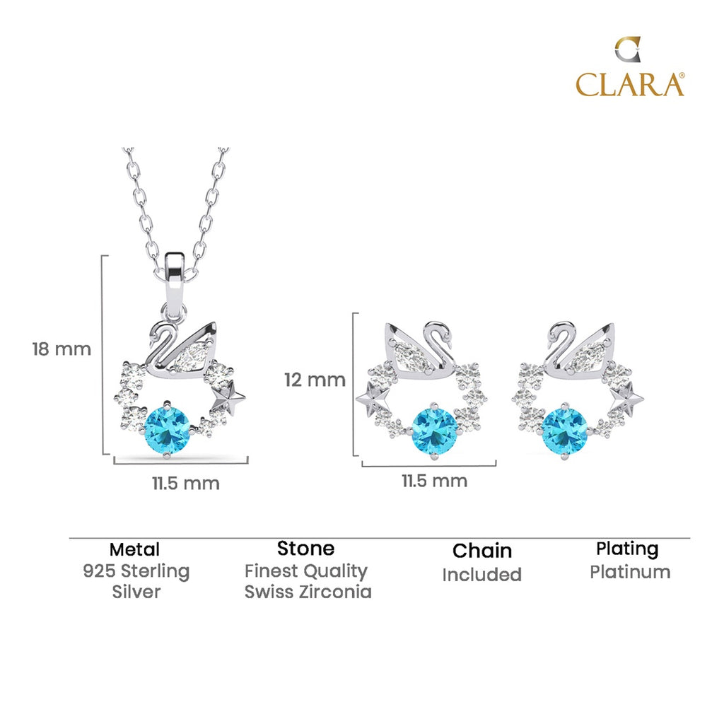Silver Iconic Swan Jewellery Set