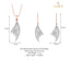 CLARA 925 Sterling Silver Lily Pendant Earring Chain Jewellery Set 